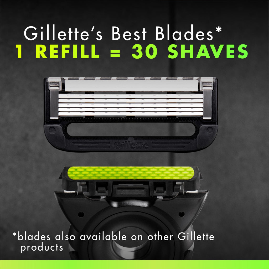 Gillette Labs Razor for Men, 1 Handle, 4 Blade Refills, Magnetic Stand