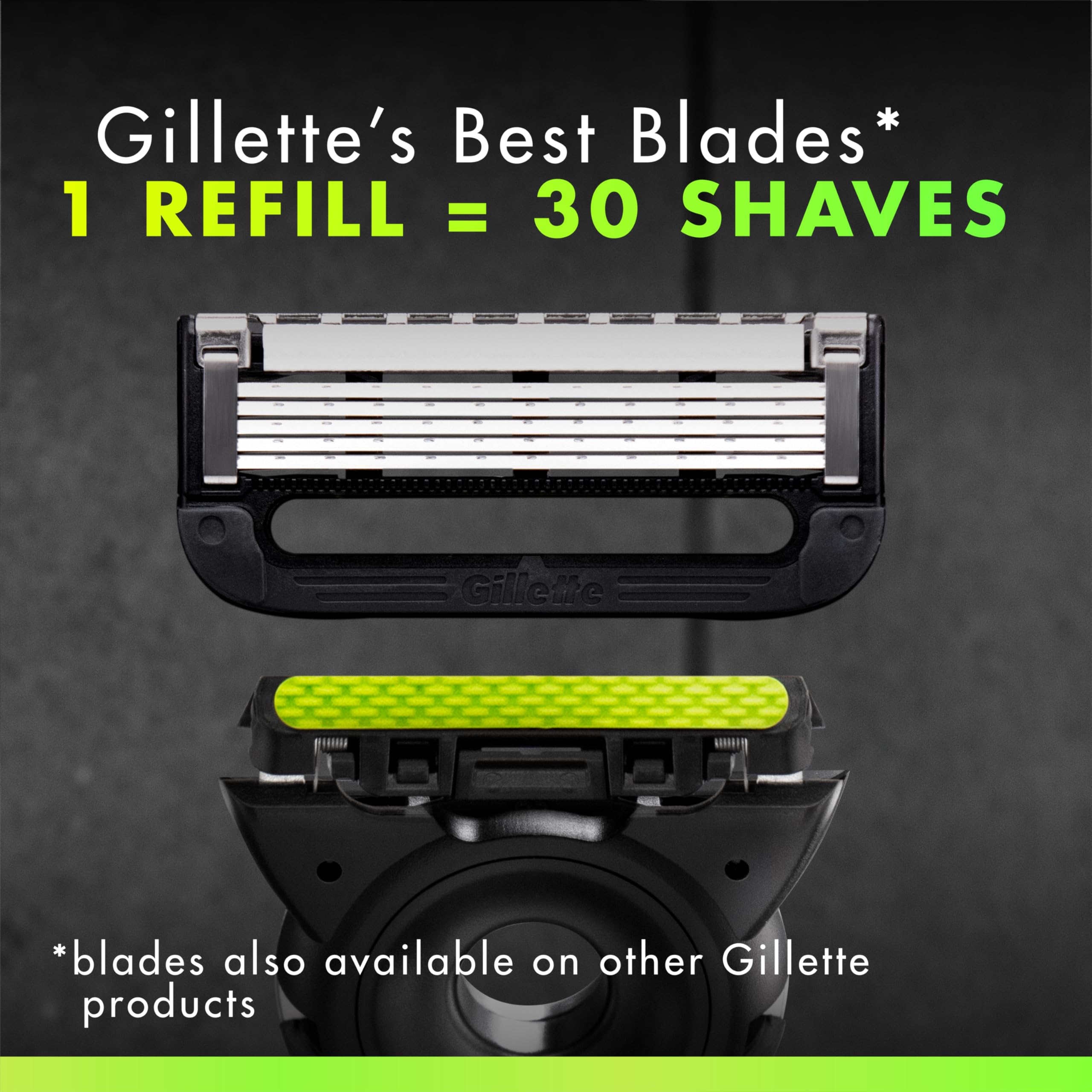 Gillette Labs Razor for Men, 1 Handle, 4 Blade Refills, Magnetic Stand