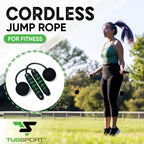 Bod Ropes Cordless Jump Rope Beachbody MBF - Adjustable Length Ropeless Jump Rope For Beachbody - Emulate Weighted Jumprope Indoors - Cordless Jumping Rope Great For Improving Fitness In Small Spaces