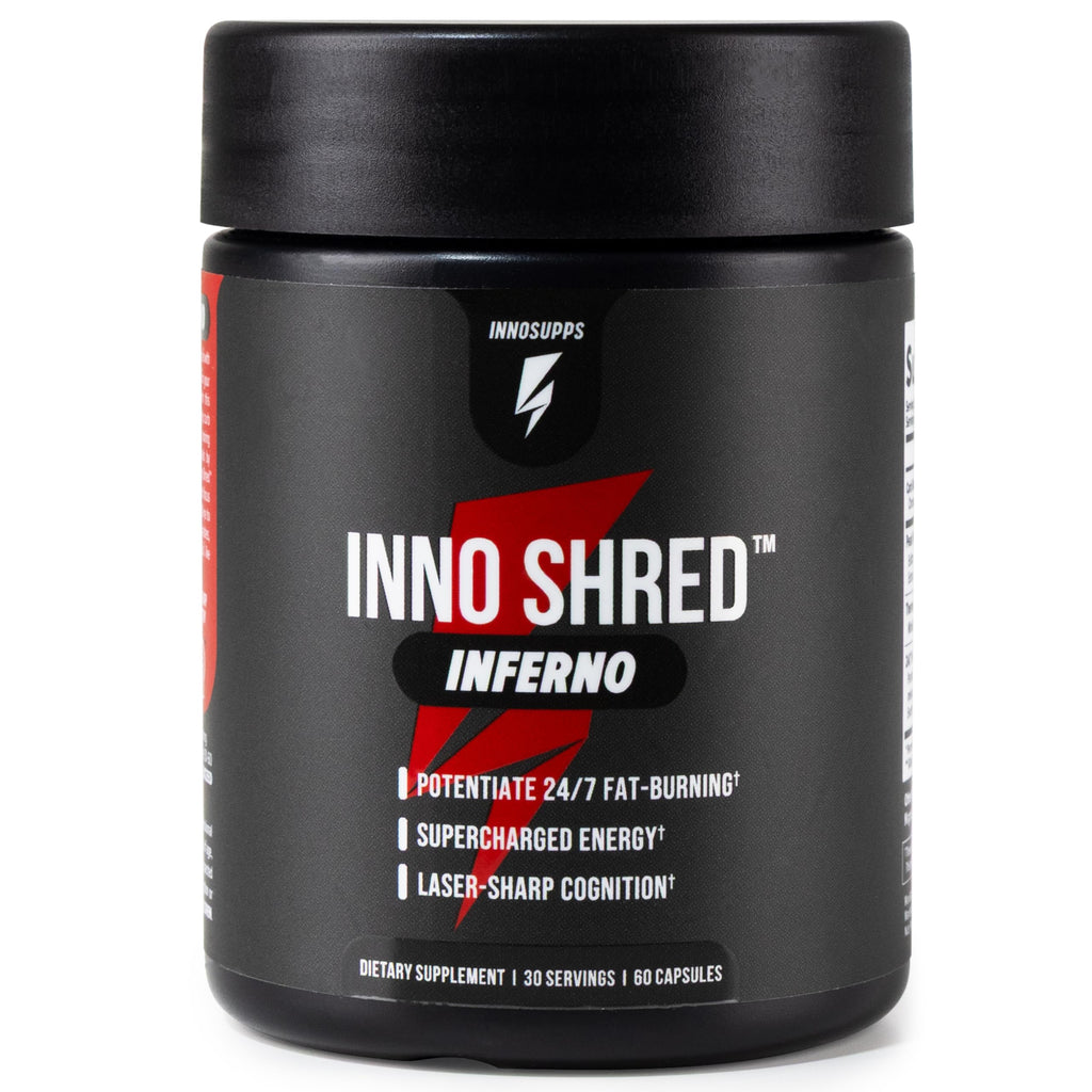 Inno Shred GLP-1 Thermogenic Fat Burner & Appetite Support, 30 Servings | Weight loss, metabolism & energy support with Berberine, Green Coffee Bean, B Vitamins; GLP-1 support for men & women