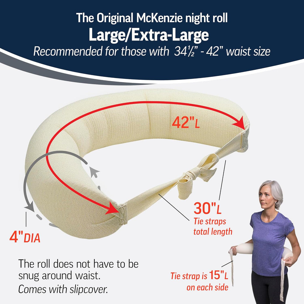 Buy now OPTP The Original McKenzie night roll â€” Low Back Pillow for Sleeping and Round Back Support Pillow for Spine and Side Support â€” Size Large/Extra Large at indiglob india