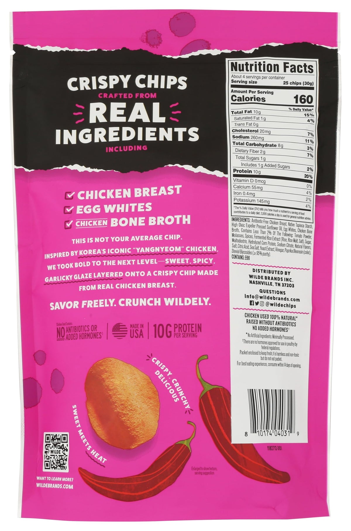 WILDE BRANDS Korean Sweet & Spicy Chicken Chips