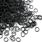 black Elastic Hair Bands，BEBEEPOO 500pcs Mini Rubber Bands with a box Soft Elastic Bands for Kid Hair Braids Hair