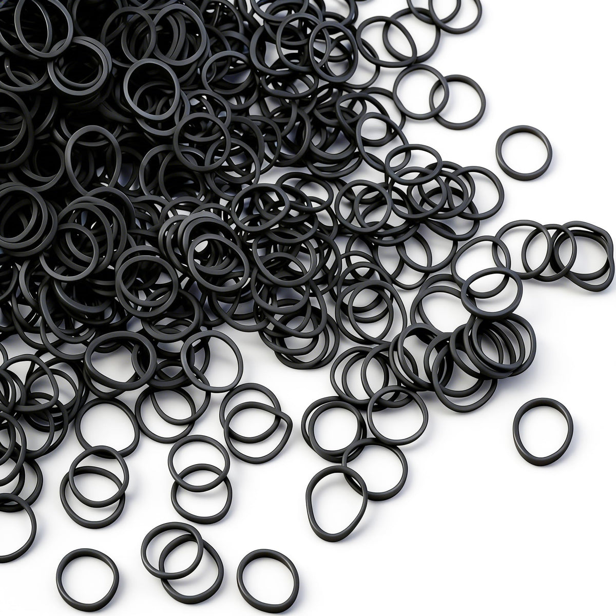 black Elastic Hair Bands，BEBEEPOO 500pcs Mini Rubber Bands with a box Soft Elastic Bands for Kid Hair Braids Hair