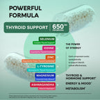 Thyroid Support for Women - Selenium | Zinc & Iodine | L-Tyrosine - 60 Caps