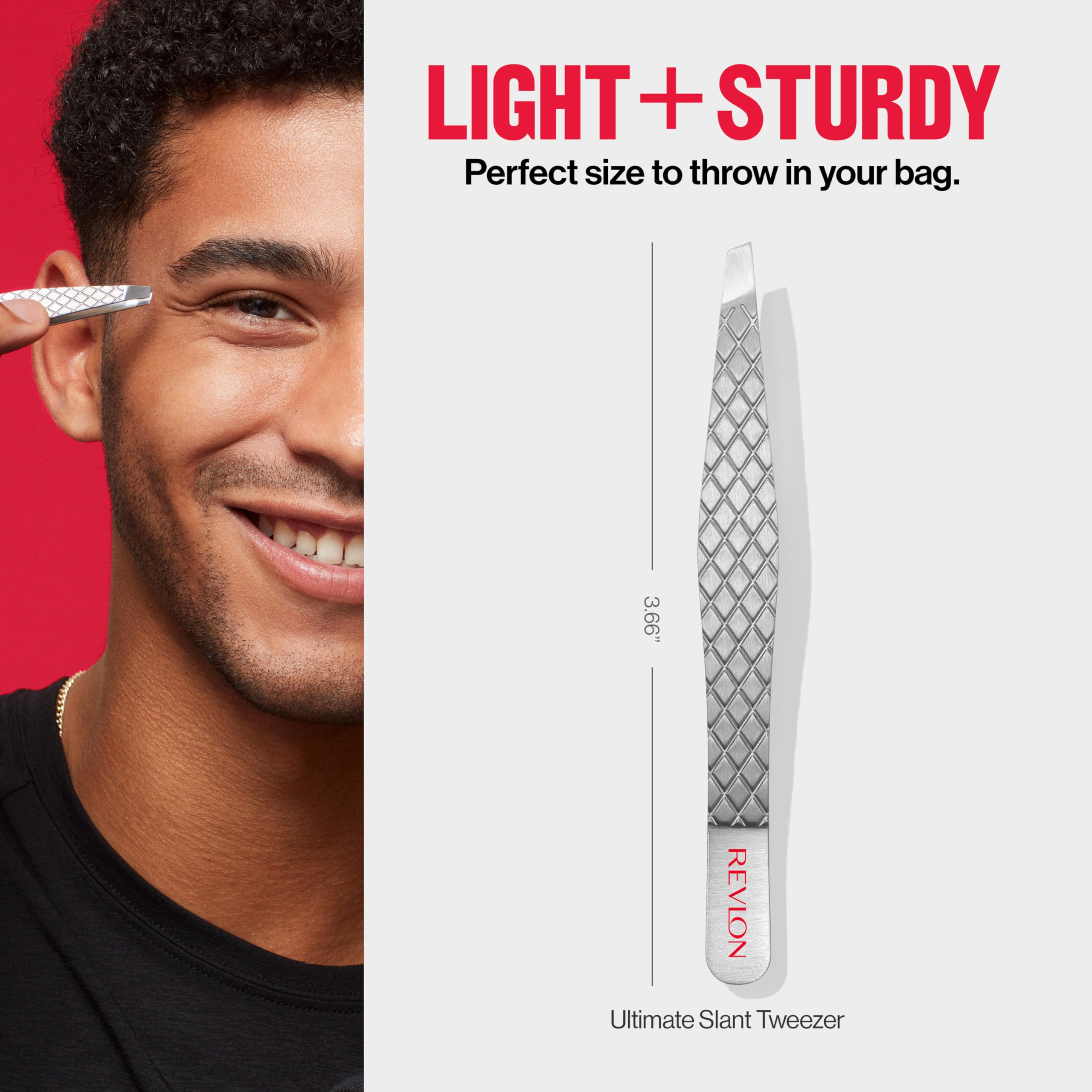 Buy now Revlon Ultimate Slant Tweezer, Hand-Finished Ultra-Fine Tips for Precise Hair Removal, Perfect for Tweezing The Tiniest Hairs, Made With Stainless Steel, 1 count at indiglob india