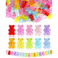 FIVEIZERO 200PCS Clear Acrylic Gummy Bear Beads