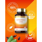 Carlyle Vitamin C with Zinc | 250 Softgels | Bioavailable | Ascorbic Acid