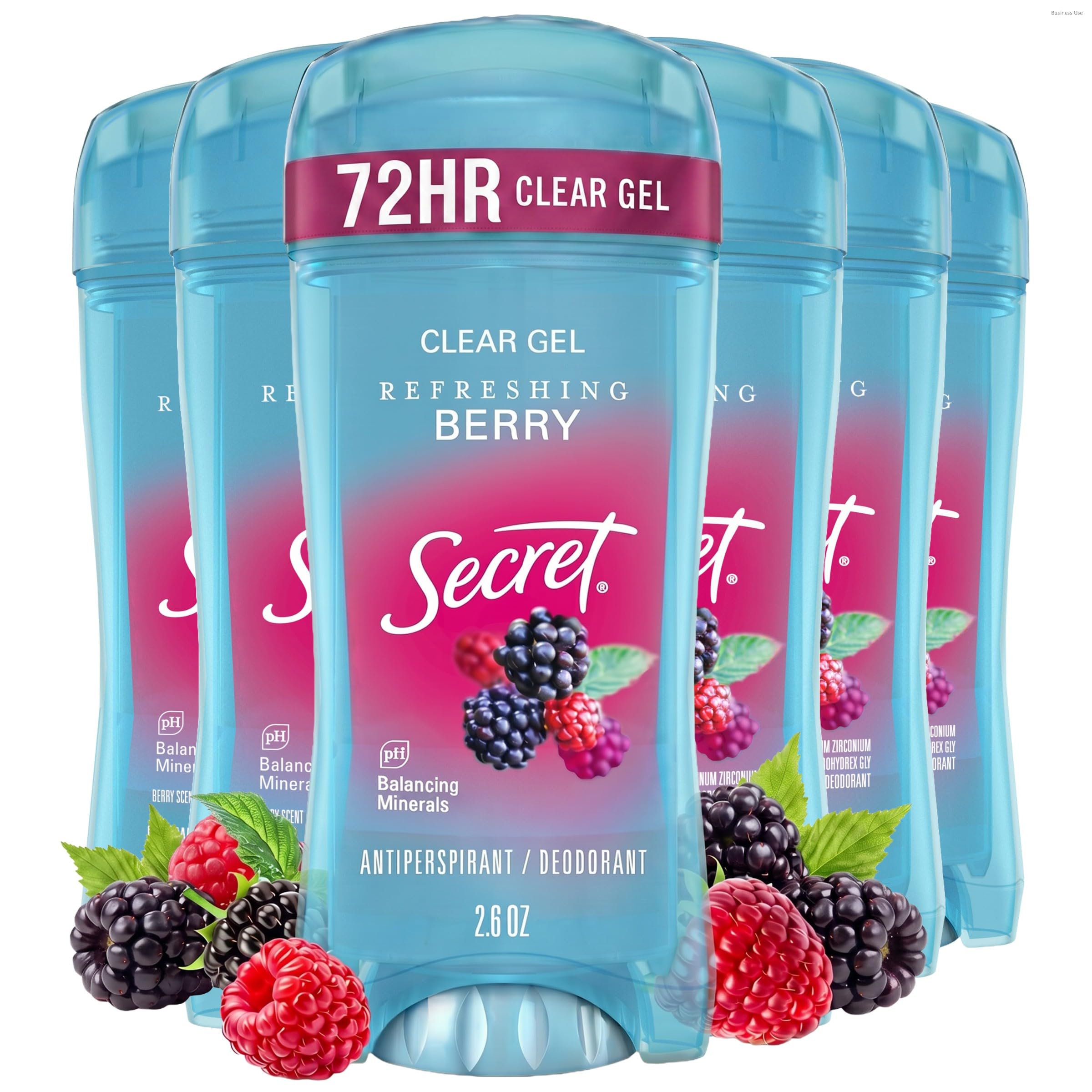 Secret Fresh Antiperspirant Deodorant for Women, 72hr Breathable Sweat & Odor Protection, Instant Freshness & Gentle, PH Balancing Minerals, Clear Gel, Cool Waterlily Scent, 2.6 oz (Pack of 3)