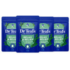 Dr Teal's Pure Epsom Salt, Relax & Relief with Eucalyptus and Spearmint, 3 lb (Pack of 4)