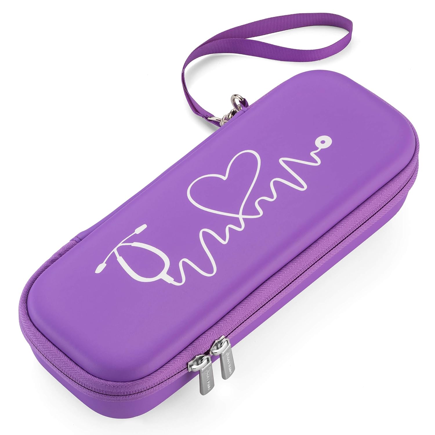 Buy now caseling Stethoscope Case For 3M Littmann Classic III, Lightweight II S.E, Cardiology IV Diagnostic, MDF Acoustica - Hard Case for Medical Tools with Pocket for Nurse Accessories - EVA Nursing Holder Purple - Pu Leather at indiglob india