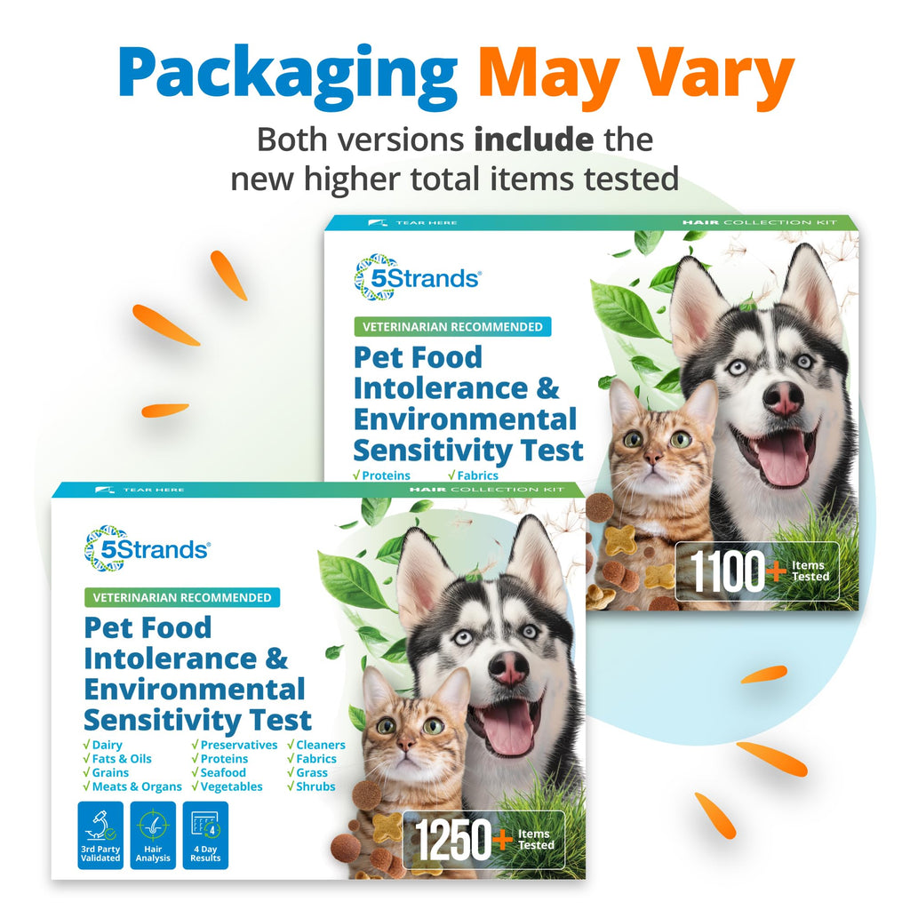 5Strands Pet Food & Environmental Sensitivity Test, 1250 Items Tested