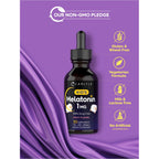 Carlyle Kids Melatonin Liquid | 1 fl oz | Two Pack | Fruit Flavor | Drug Free Childrens Supplement