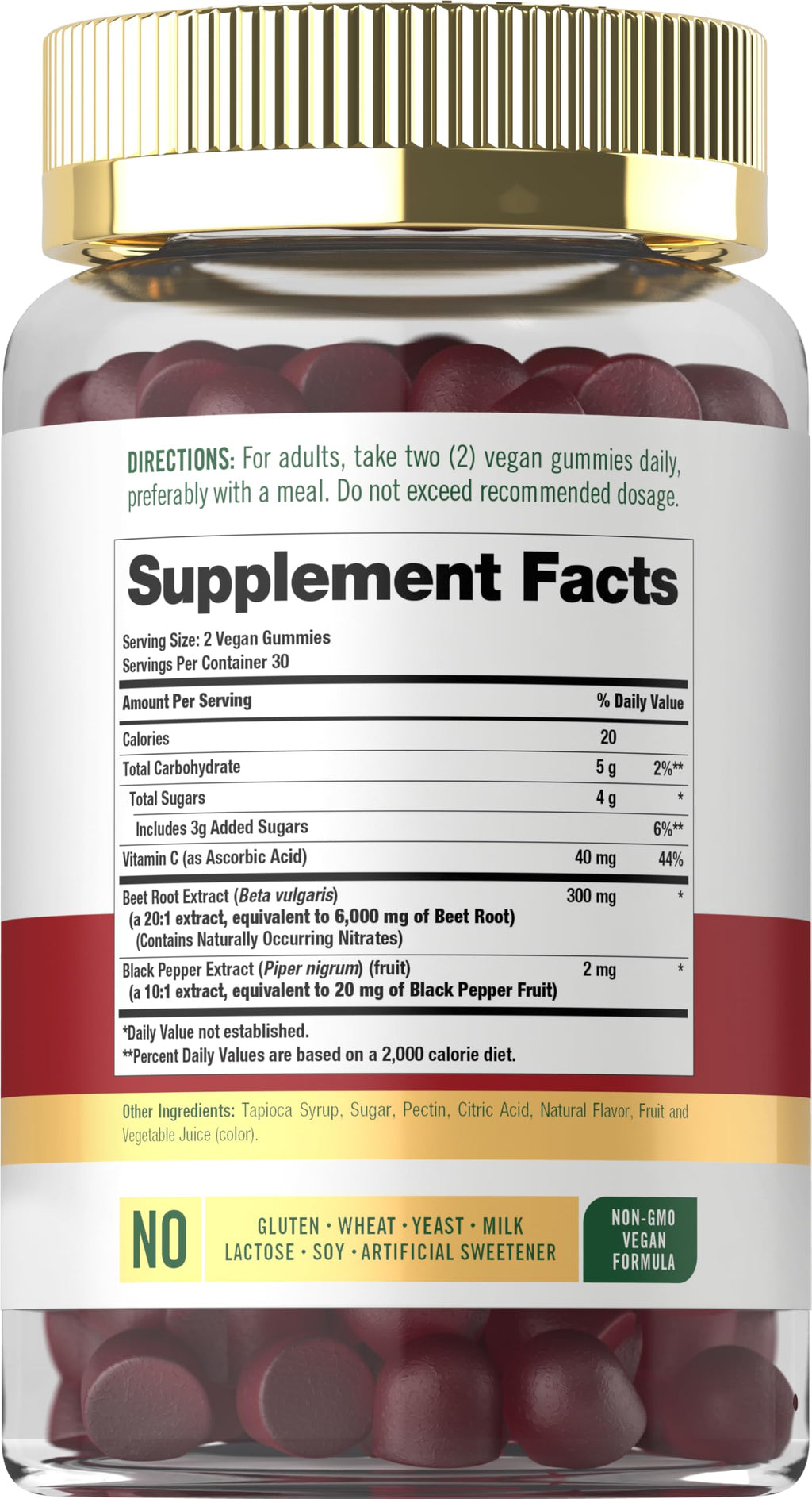 Carlyle Beet Root Gummies | 60 Count | Strawberry Flavor