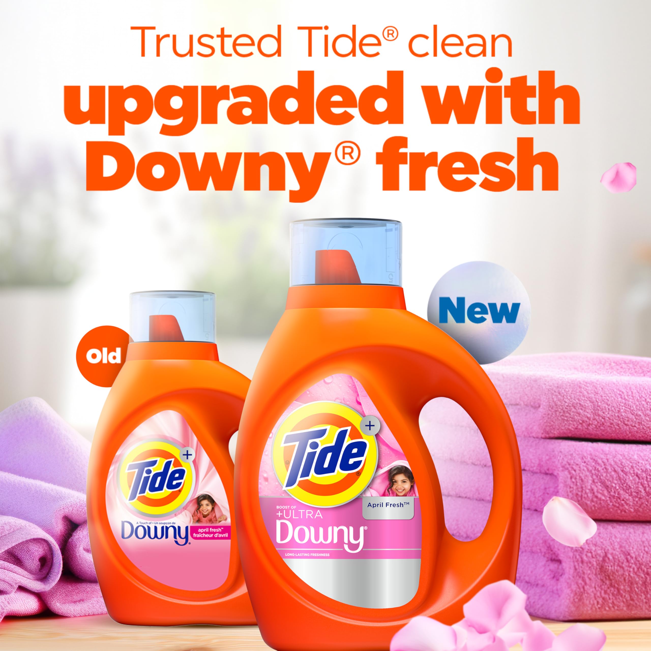 Buy now Tide Plus Boost of Ultra Downy Liquid Laundry Detergent, April Fresh Scent, 92 fl oz, 65 Loads, Laundry Detergent Liquid with Long-Lasting Freshness at indiglob india