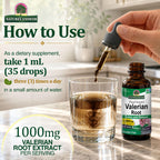 Natures Answer Valerian Root 1000 mg, 2 oz - Alcohol-Free Extract - Natural Sleep Aid - Stress Reliever - Promotes Restful Slumber