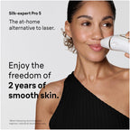 Braun IPL, Silk·Expert Pro 5, IPL Hair Removal for Women and Men, Permanent Laser Hair Reduction At-Home, 2 Heads, Pouch, IPL5137