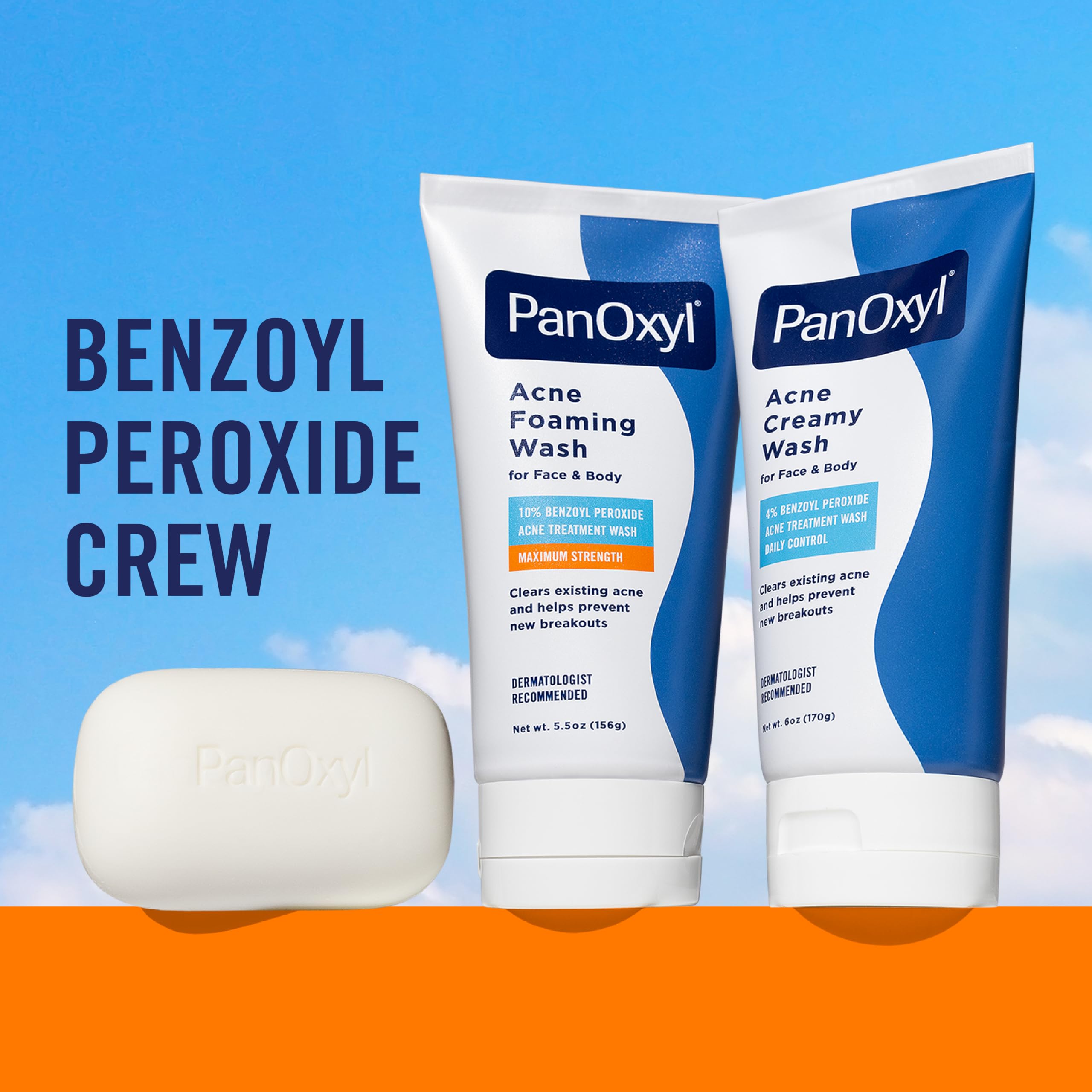 PanOxyl Acne Treatment Bar with 10% Benzoyl Peroxide, Maximum Strength Bar Soap for Face, Chest and Back, Benzoyl Peroxide Soap Body Wash, Vegan, For Acne Prone Skin, 4 oz