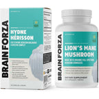 Buy now Brain Forza Organic Lion's Mane Mushroom Capsules, Natural Supplement for Memory Support, Focus, Clarity, Nerve Health, Non-GMO, Vegan, Organic, 90 Capsules at indiglob india