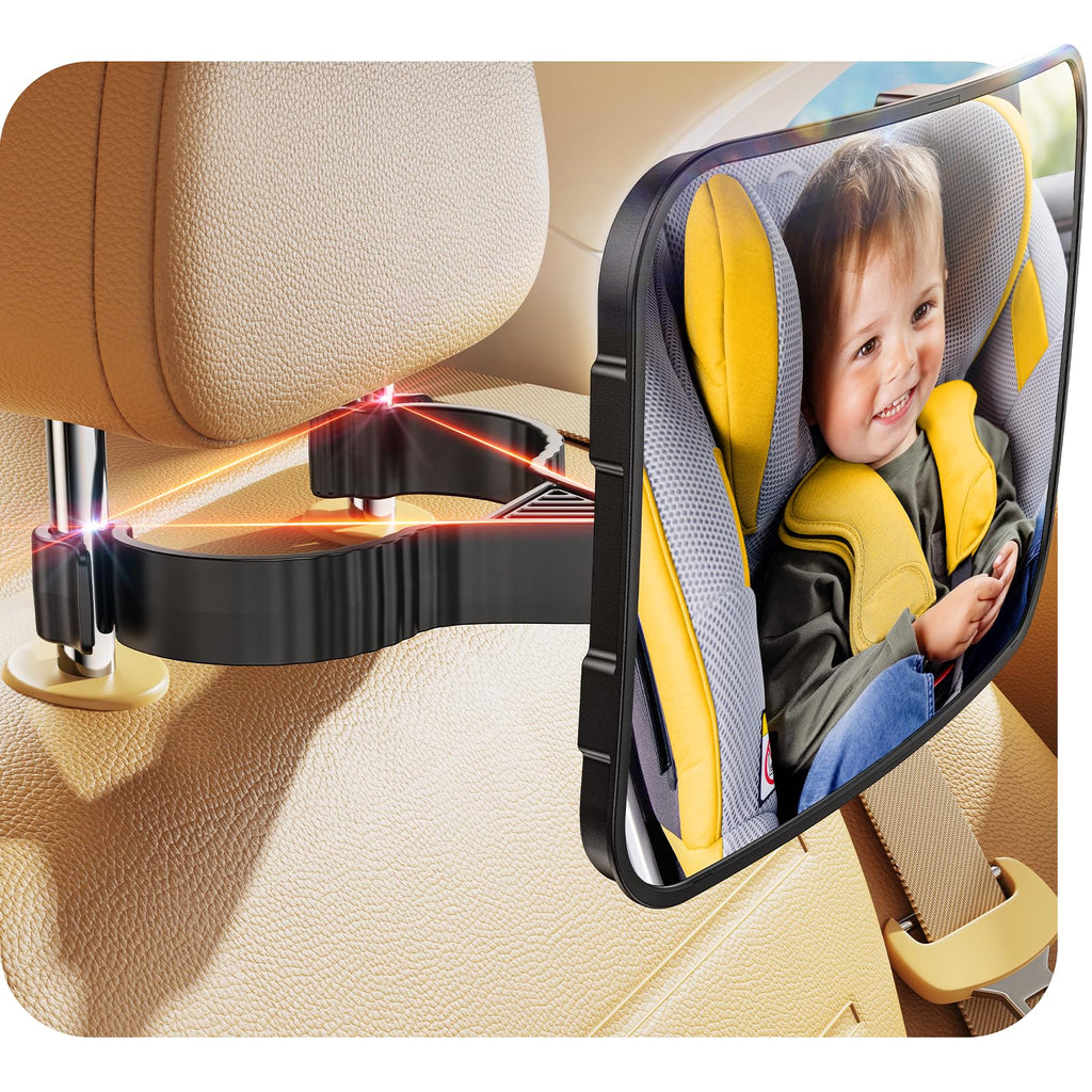 TAZENI Car Mirror for Baby for Rear-Facing Car Seat, Ultra Stable Hook Clip