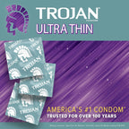 Buy now TROJAN Ultra Thin Condoms Spermicidal, 12 Count at indiglob india