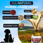 EDUZEBRA Urinary Tract Health Treatment for Dogs & Cats – Natural Herbal UTI Support Drops with Cranberry Extract – Promotes Bladder, Kidney & Digestive Wellness – Support Renal Function