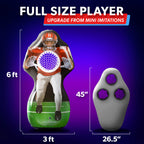 GoSports Inflataman Football Challenge - Includes 4 Rubber Footballs, Ball Pump, and Scoreboard - Inflatable Receiver Touchdown Toss Game