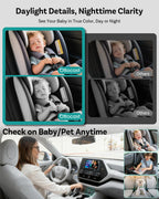 OTTOCAST Cabin Care Baby Camera for Car, 1080P Baby Car Camera with HD Night Vision, Wireless CarPlay Adapter, 150° Wide Angle, Real-Time Rear Seat Monitor