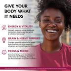 Vitamin B Complex for Men & Women - Full B-Complex & Vitamin B12 - 60 Caps | B1, B2, B3, B5, B6, B7, B9, B12 with Vitamin C, Magnesium, Choline, Inositol - Energy, Brain & Mood Support Supplement