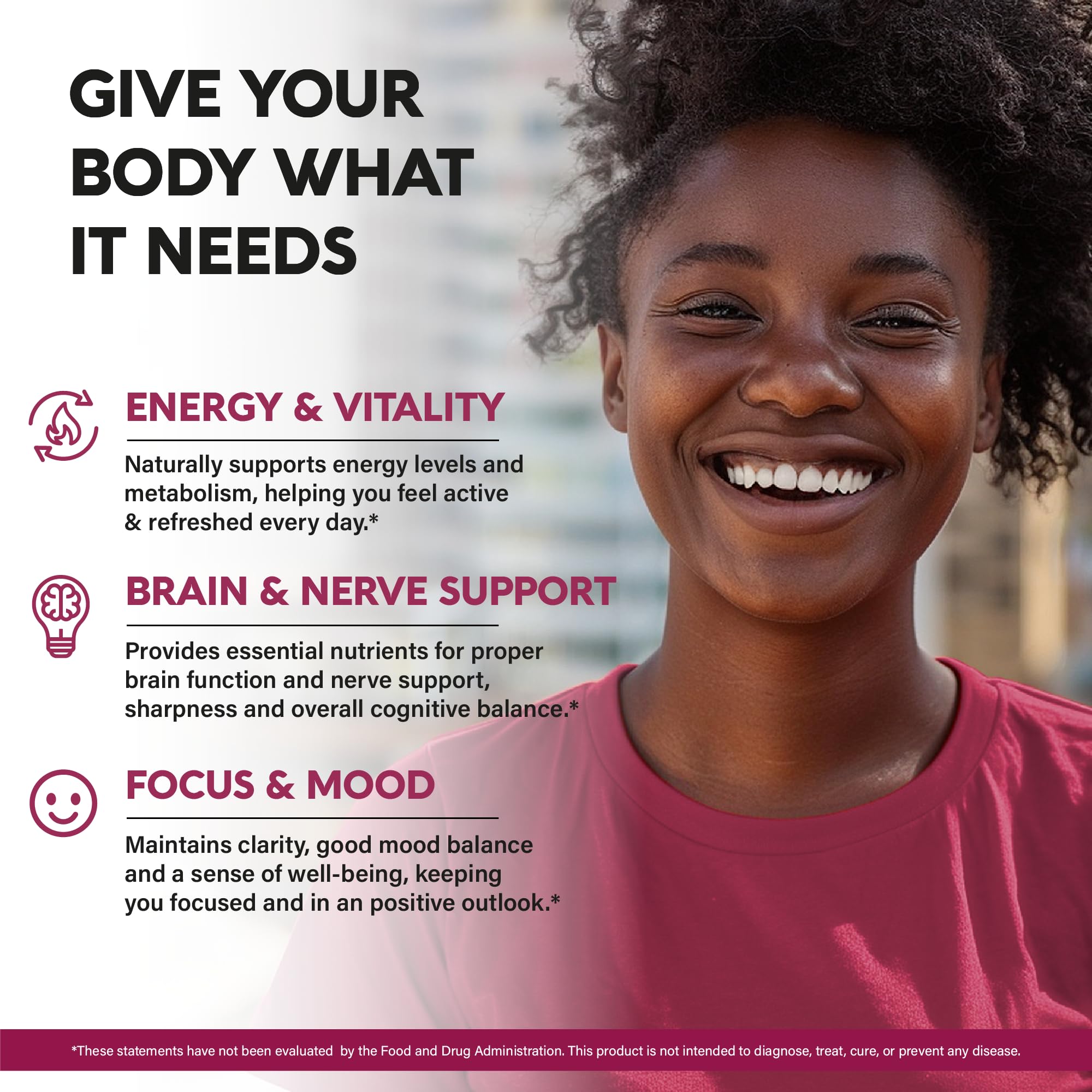 Vitamin B Complex for Men & Women - Full B-Complex & Vitamin B12 - 60 Caps | B1, B2, B3, B5, B6, B7, B9, B12 with Vitamin C, Magnesium, Choline, Inositol - Energy, Brain & Mood Support Supplement