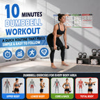 POCAZONE Dumbbell Workout Posters, 6 Pack Exercise Charts & Video Guide