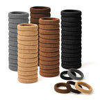 50PCS Hair Ties for Thick Hair, Seamless Cotton Ponytail Holders | Hair ties for Thick Hair, No Damage (Neutral Colors) Hair Accessories