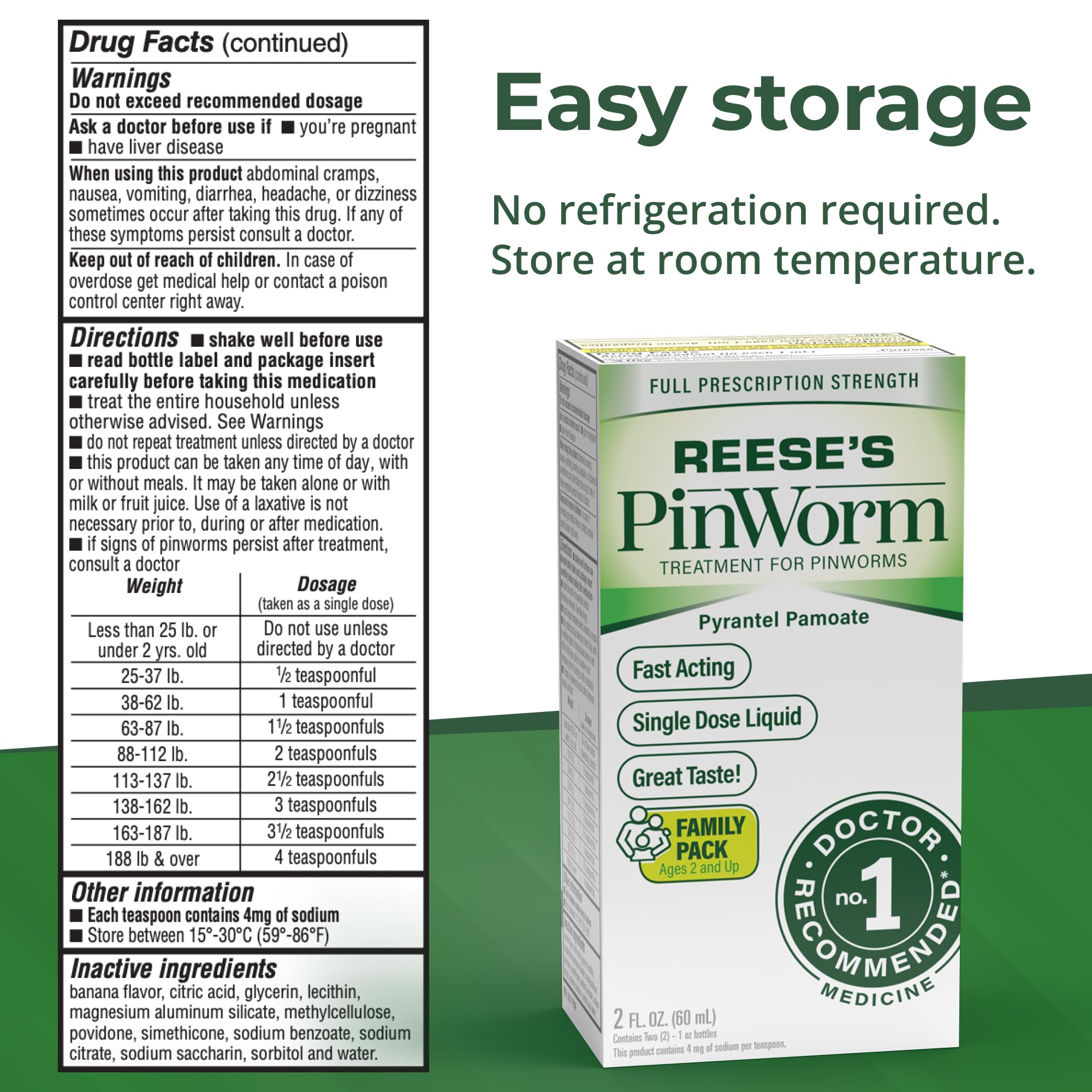 Buy now REESE'S PINWORM Medicine Liquid for Entire Family, Full Prescription Strength, 2 Oz, #1 Doctor Recommended Single Dose Pyrantel Pamoate Dewormer for Adults & Kids Ages 2+, Banana Flavor at indiglob india