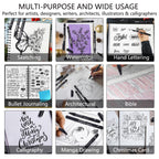 MARTCOLOR Micro Pen Fineliner Pens, 10 Size Black Archival Ink Pens
