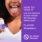 OLLY Sleep Fast Dissolves, 3mg Melatonin, Lemon Balm- 30 Count