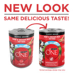 Purina ONE Classic Ground Beef & Rice Wet Dog Food, (12) 13 oz Cans