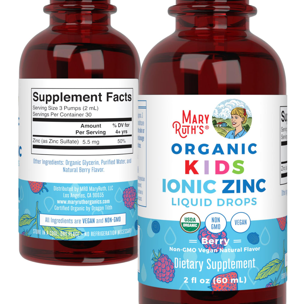 MaryRuth's Organic Liquid Zinc Drops for Kids, Immune Support, Vegan, 2oz | Immune Support, Vegan