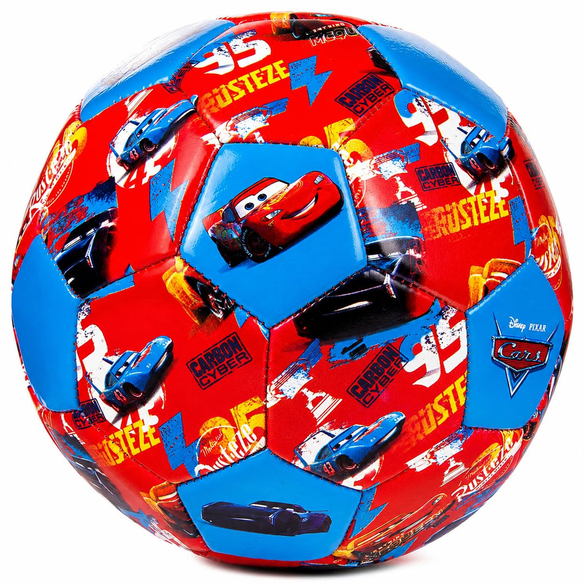 Disney Pixar Cars Soccer Ball, Repeat Print Youth Kids Mini Soccer Ball, Multi, Size 3