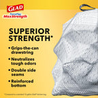 Glad Tall Kitchen Trash Bags 13 Gallon, MaxStrength Mountain Air Garbage Bags, Drawstring, 90 Count