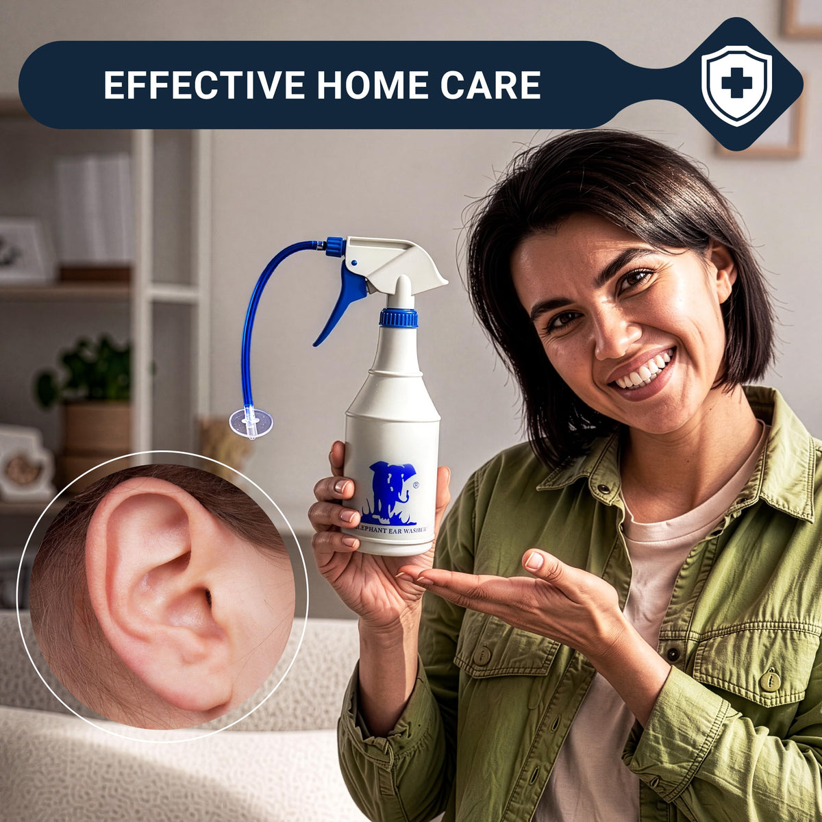 Elephant Ear Washer Bottle System By Doctor Easy