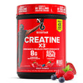 Six Star Creatine Monohydrate Powder, X3 (Fruit Punch) - 30 Servings | Flavored Creatine Powder Monohydrate Supplement for Muscle Building & Performance, Post Workout Supplement for Men, Women