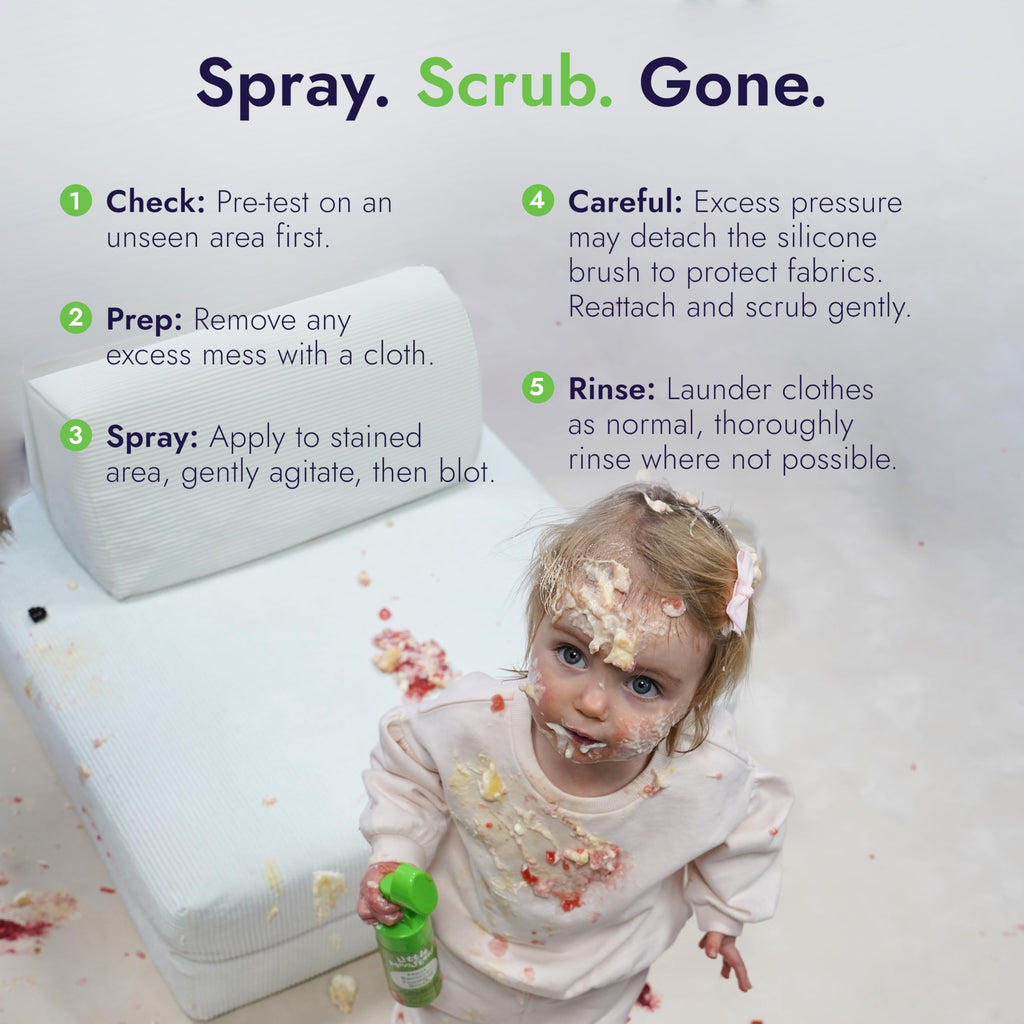 Little Monsters Mess Remover Foaming Brush, Kid-Friendly Stain Remover