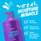 Aussie Miracle Moist Shampoo: Hydrating & Gentle Cleansing Treatment with Avocado & Jojoba Oil, 26.2 Fl Oz