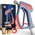 McKillans® Swivel Gun Pro - Swivel High Pressure Water Handle with 3/8" Male Plug and 1/4” Quick Connector Coupler - Power Washer Gun Compatible with Foam Cannon