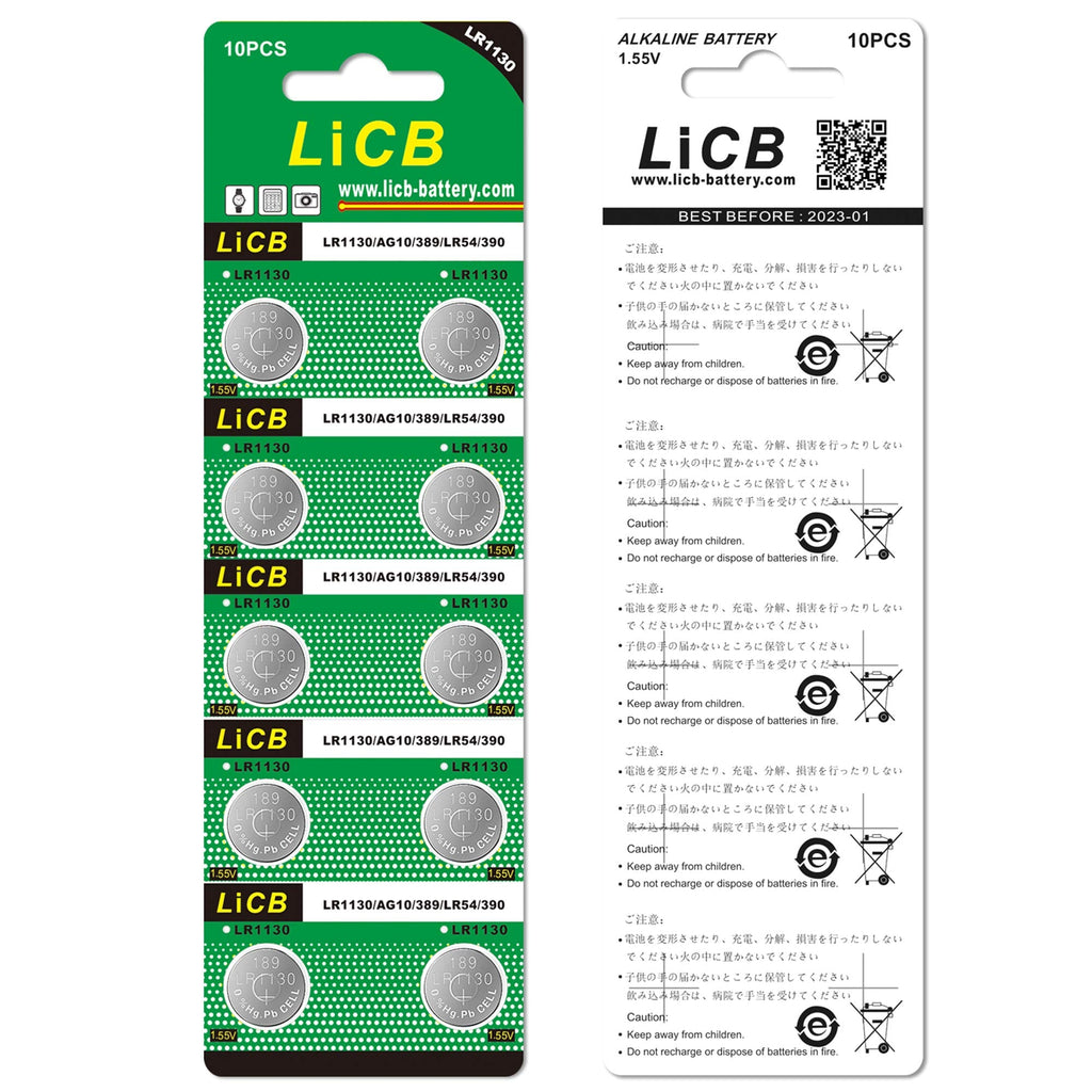 Buy now LiCB 20 Pack LR1130 AG10 Battery 1.5V Long-Lasting Alkaline Button Cell Batteries at indiglob india