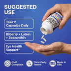 Clean Nutra Eye Vitamins with Bilberry Lutein and Zeaxanthin Supplements Lycopene 40mg Resveratrol Grape Seed Astaxanthin for Eyes - Eye Care Health Support Eye Vitamin and Mineral Supplement