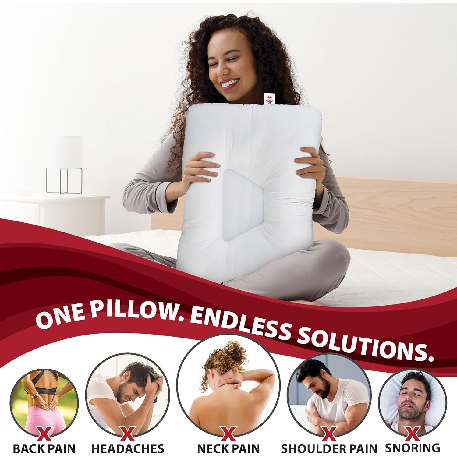 Buy now Core Products Tri-Core Cervical Support Pillow – Firm Orthopedic Neck Pillow for Pain Relief, Back and Side Sleepers – Ergonomic Contour Pillow – Assembled in USA, Petite Size at indiglob india