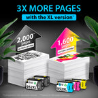 Smart Ink Compatible Ink Cartridges Replacement for HP952XL 952 XL 2 Black and Cyan/Magenta/Yellow (5 Combo Pack) to use with HP OfficeJet Pro 8710 7740 8720 8715 8210 8703 OfficeJet 8702 Printers