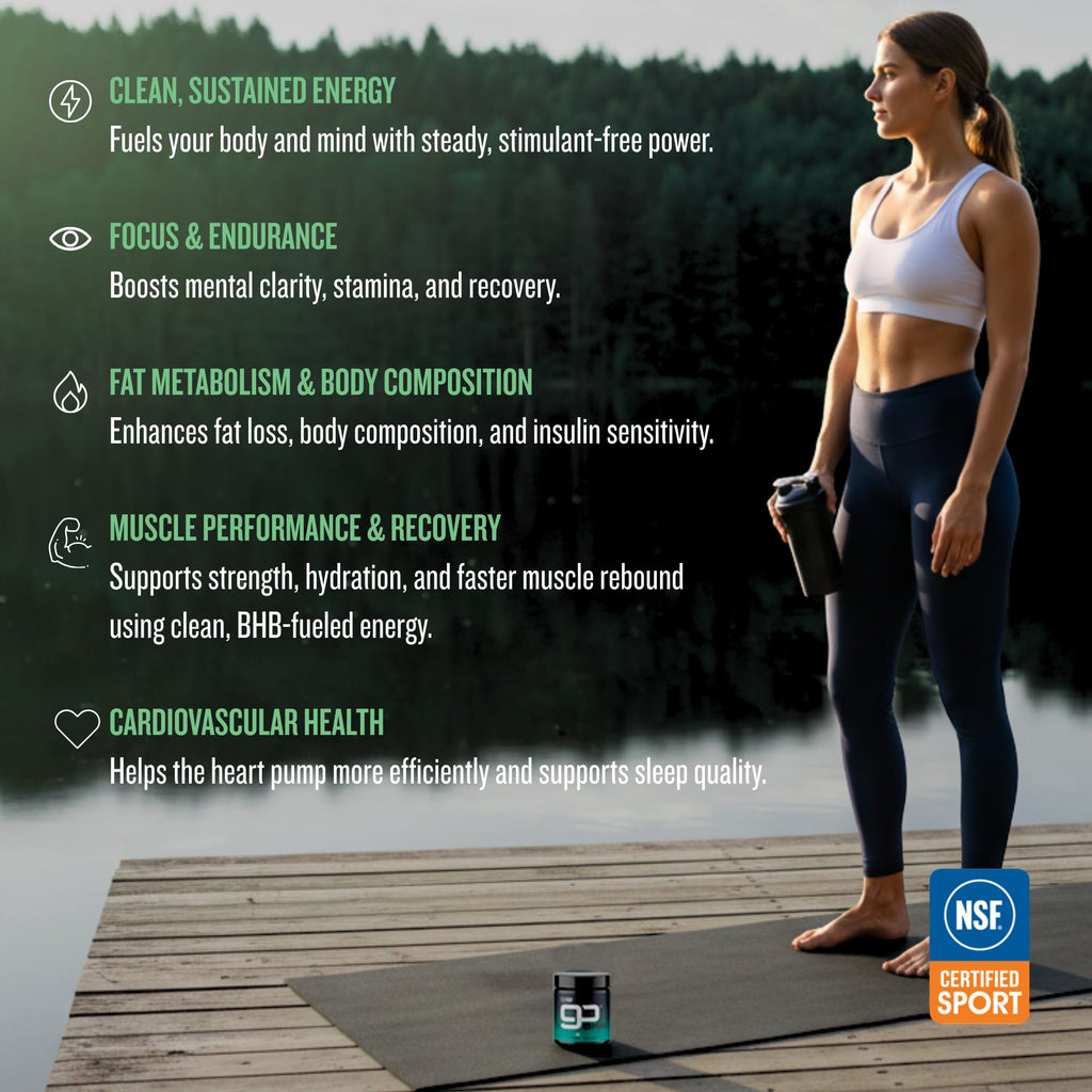 CleanForm goBHB Clean Energy Powder, Neutral, NSF Sport Certified, 6.88 oz