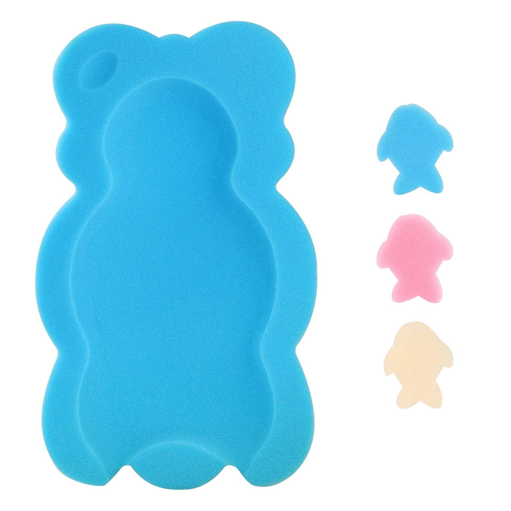 Buy now Baby Bath Cushion Infant Sponge Mat, Toddler & Newborn Bath Pad - Blue BLUE at indiglob india